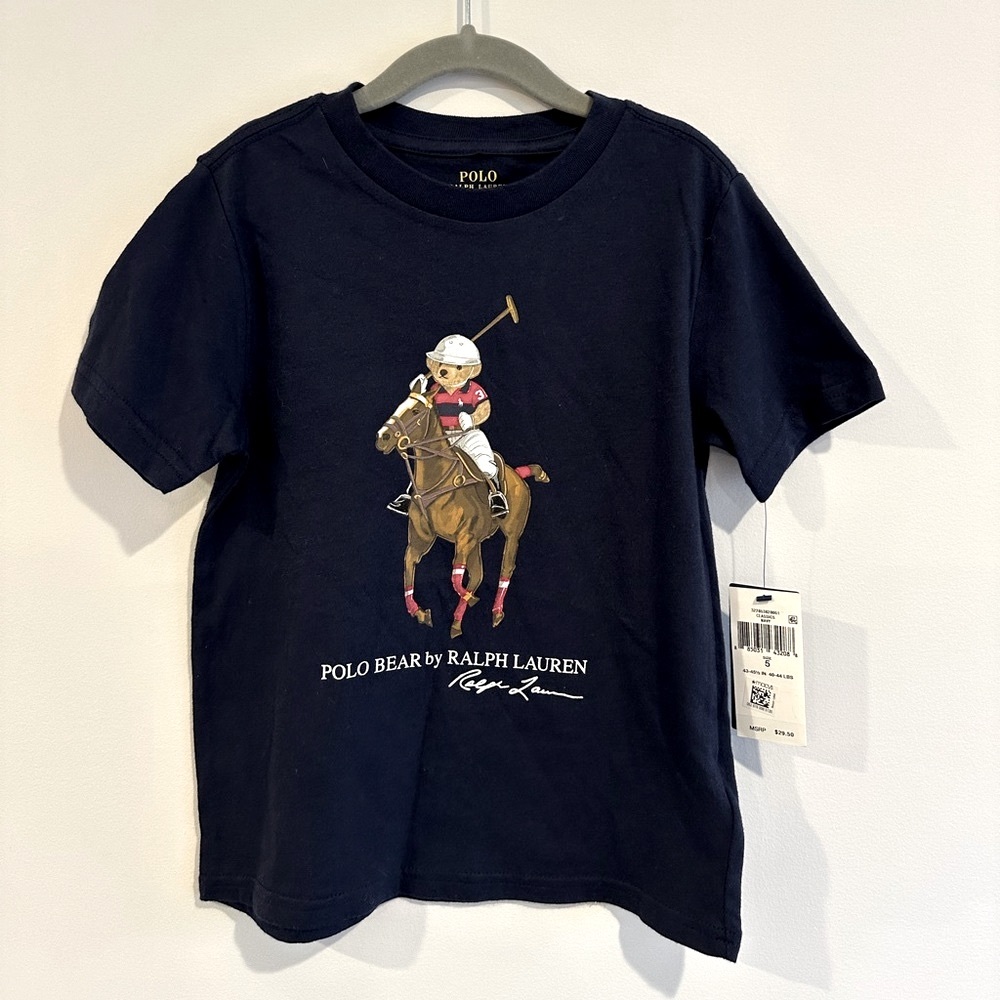 Ralph Lauren Kids Polo Bear Cotton Jersey Tee Size 5